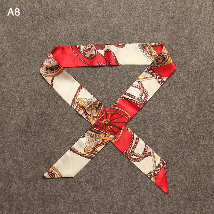 Nuova seta piccola donna moda sciarpa borse per capelli maniglia decorazione cravatta multifunzione nastro a mano sciarpa 4 * 100 cm M30