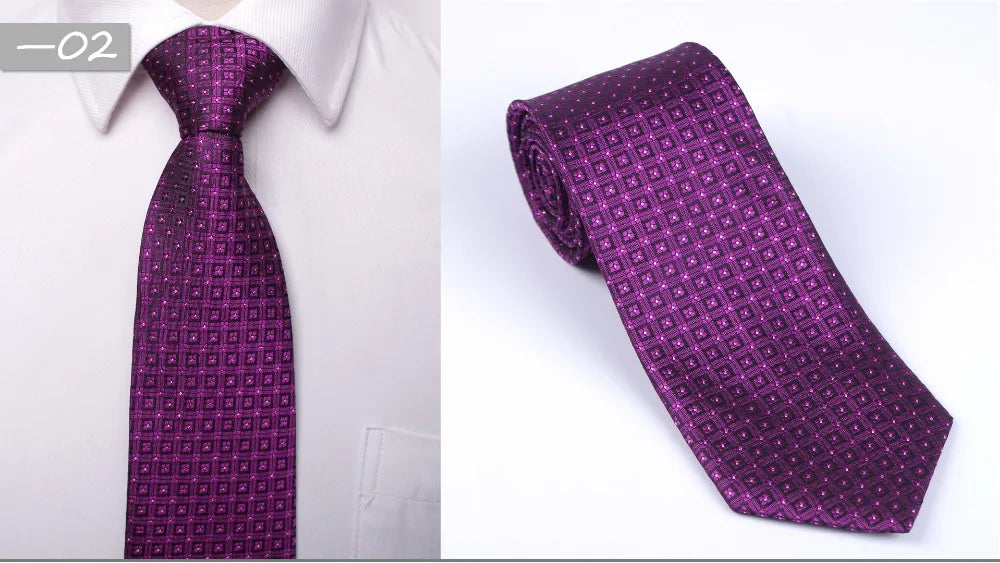 cravatta da sposa classica da uomo d'affari formale da 8 cm, cravatta a righe, accessori per abiti da camicia alla moda