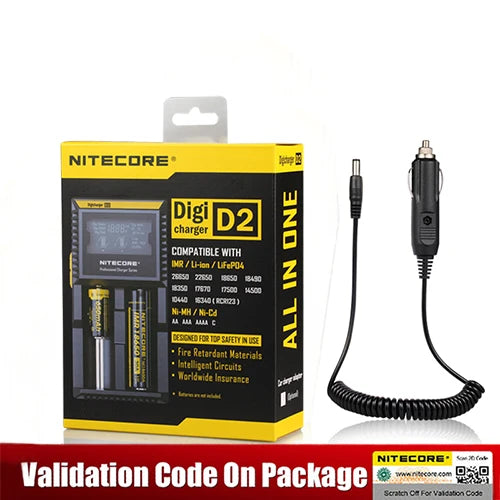 Nitecore D4 D2 Nuovo I4 I2 Digicharger LCD Circuito Intelligente Assicurazione Globale li-ion 18650 14500 16340 26650 Caricabatteria