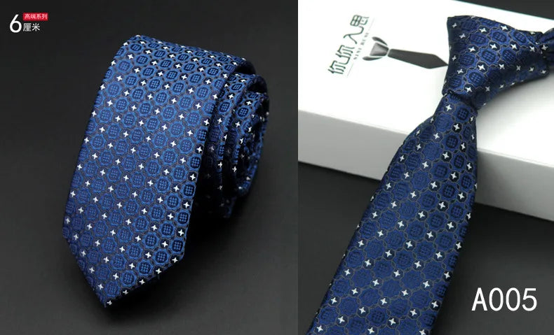 Cravatta da sposa per uomo luxury 2024 slim luxury cravate homme corbatas para hombre cravatta nera Fashion Plaid Business gravata 6cm