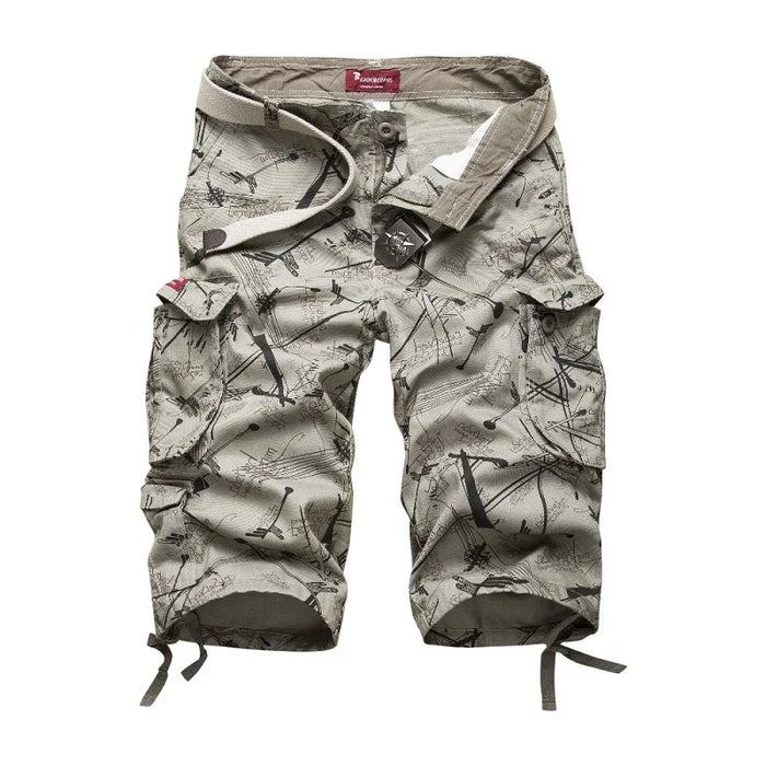 2025 Summner Cotton Mens Cargo Shorts Moda Camouflage Pantaloncini maschili Multi-tasca Casual Camo All'aperto Tolling Homme Pantaloni corti