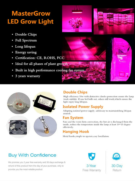 Spettro completo 300/600/800/1000/1200/2000W LED Pianta Coltiva La Luce 410-730nm Per Pianta da Interno Fiore Serra Giardino Coltiva Tenda scatola