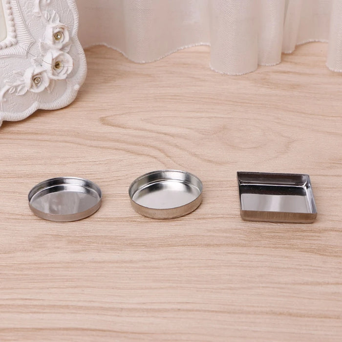 HUAMIANLI 10 Pcs Nuovo 3 Size Vuoto Magnetico Per Occhio Ombretto Ombra di Trucco In Polvere Fondazione Ricarica Tavolozze Argento