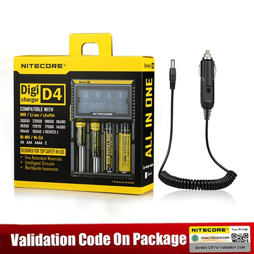 Nitecore D4 D2 Nuovo I4 I2 Digicharger LCD Circuito Intelligente Assicurazione Globale li-ion 18650 14500 16340 26650 Caricabatteria