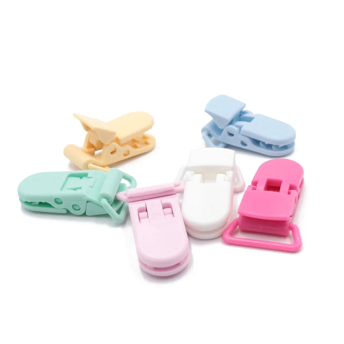 TYRY.HU 5 Pz/lotto Plastica Piatto Ciuccio Clip di Supporto Del Bambino Manichino Succhietto Della Bretella Del Bambino Del Bambino Dentizione Collana Accessori