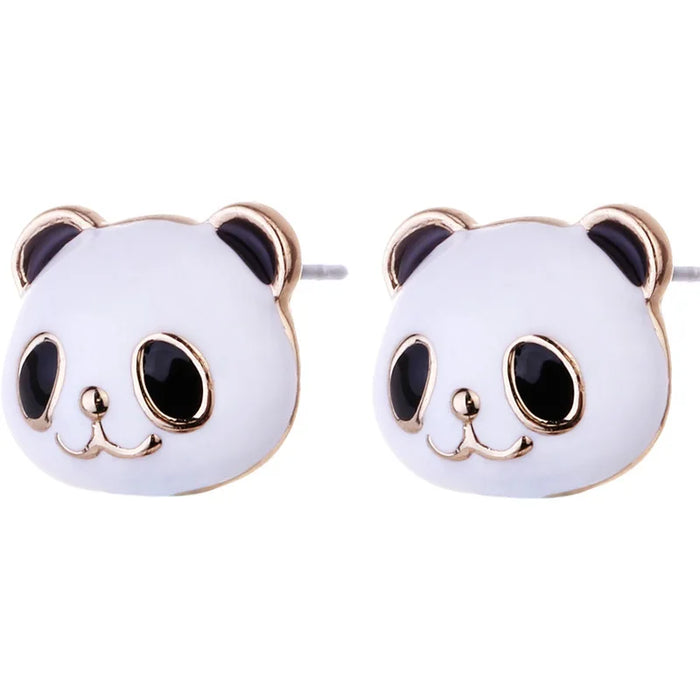 JIOFREE Orecchini a clip con panda in stile coreano, orecchini non forati, clip per orecchie, polsino per le donne, festa