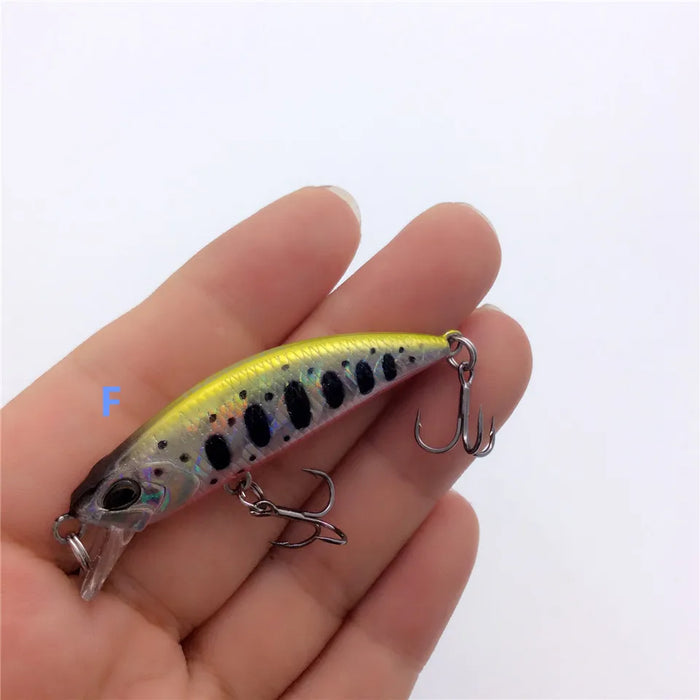 Tsurinoya 4PC 50mm 5g Affondamento Minnow Esca Artificiale per la Pesca Alla Trota Spigola Wobbler Laser Duro Lungo Cast Richiamo di Pesca DW63