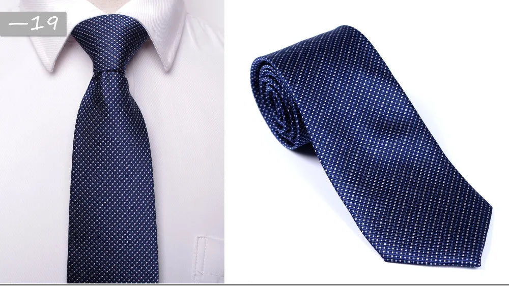 cravatta da sposa classica da uomo d'affari formale da 8 cm, cravatta a righe, accessori per abiti da camicia alla moda