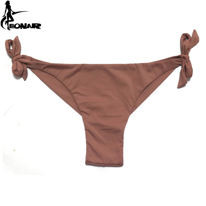 EONAR Bikini 2022 costume da bagno donna solido Bikini taglio brasiliano Set Bikini Push Up costumi da bagno Femme costumi da bagno Sport abbigliamento da spiaggia