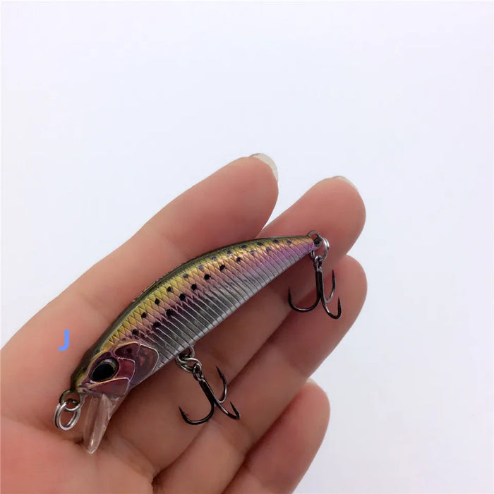 Tsurinoya 4PC 50mm 5g Affondamento Minnow Esca Artificiale per la Pesca Alla Trota Spigola Wobbler Laser Duro Lungo Cast Richiamo di Pesca DW63