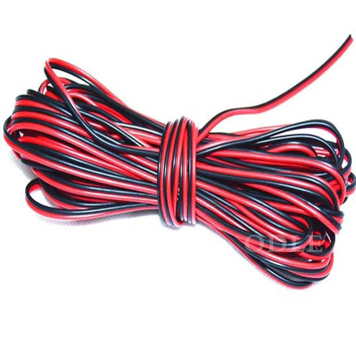 Cavo elettrico da 20 metri in rame stagnato 2 pin AWG 22 prolunga in PVC isolato Cavo per striscia LED Cavo rosso nero Cavo di prolunga elettrico
