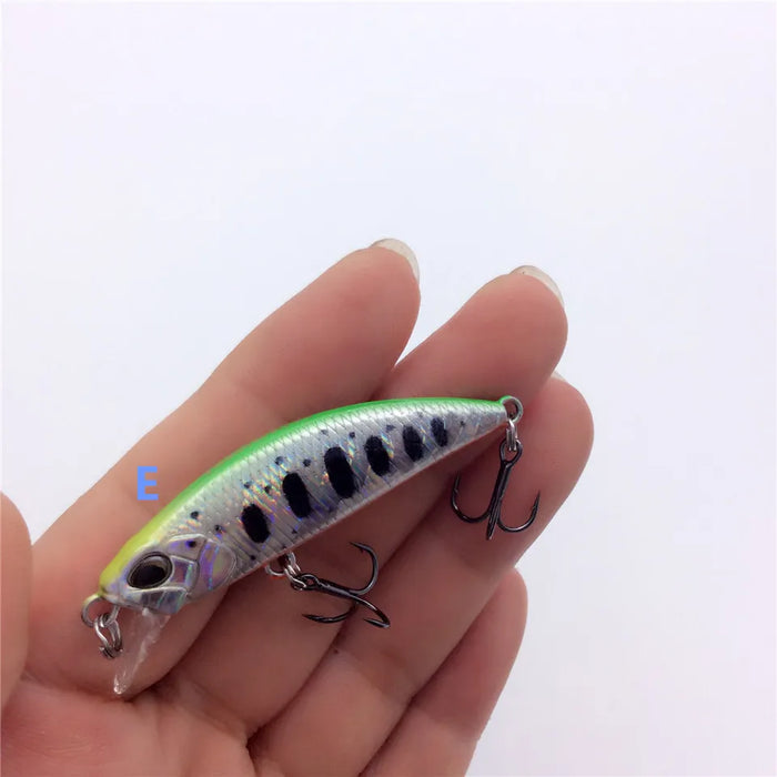 Tsurinoya 4PC 50mm 5g Affondamento Minnow Esca Artificiale per la Pesca Alla Trota Spigola Wobbler Laser Duro Lungo Cast Richiamo di Pesca DW63