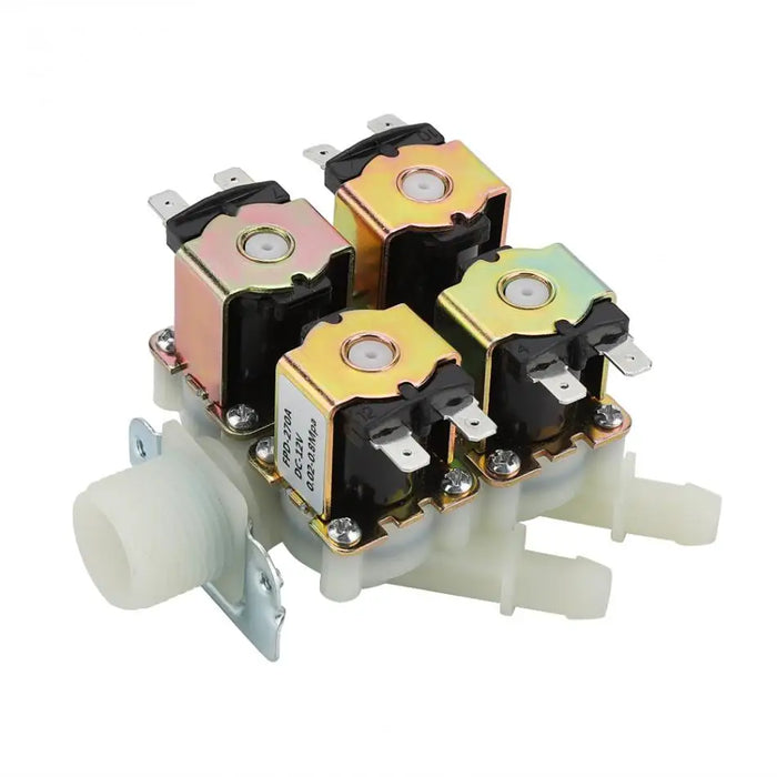 DN20 DC 12V G3/4 "1 in 4 Out valvola elettromagnetica in plastica normalmente chiusa valvola di scarico dell'acqua solenoide elettrico di ingresso dell'acqua