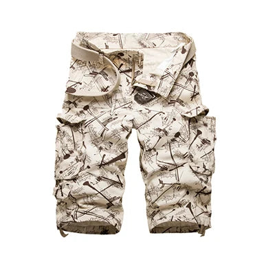 2025 Summner Cotton Mens Cargo Shorts Moda Camouflage Pantaloncini maschili Multi-tasca Casual Camo All'aperto Tolling Homme Pantaloni corti