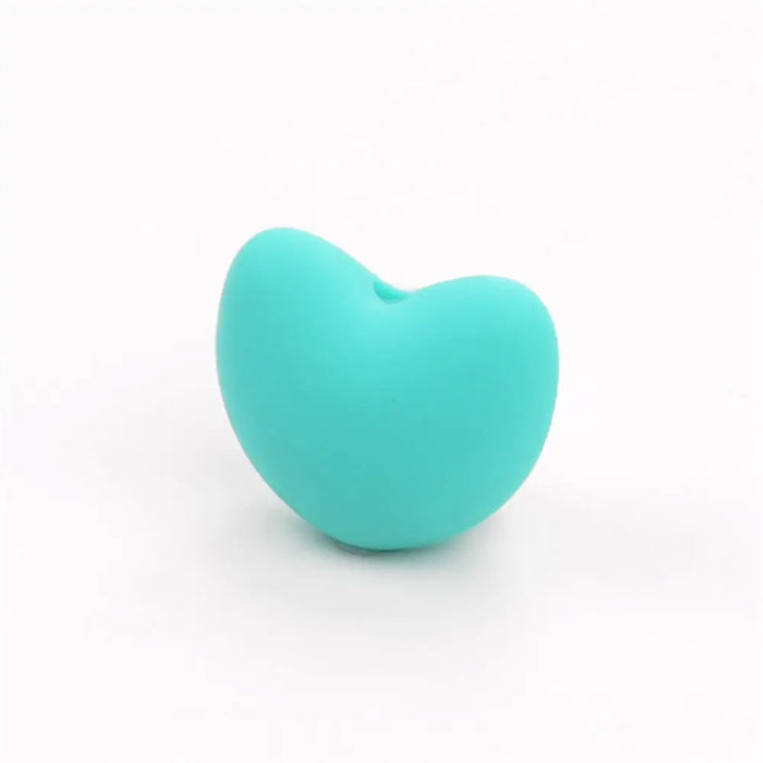 LOFCA Perline in Silicone a Forma di Cuore 10 pz Fascino Massaggiagengive Dentizione del Bambino Gioielli Allattamento Bambino Igiene Orale Per Collana Porta Ciuccio