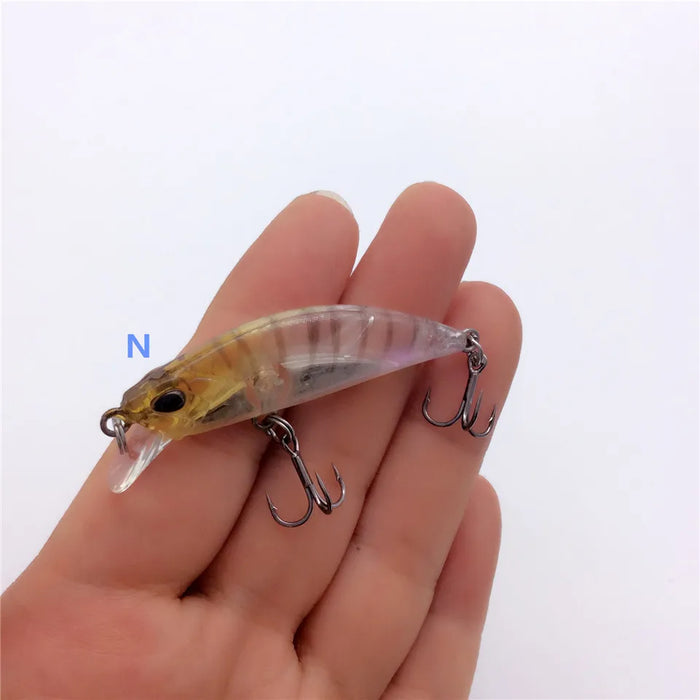 Tsurinoya 4PC 50mm 5g Affondamento Minnow Esca Artificiale per la Pesca Alla Trota Spigola Wobbler Laser Duro Lungo Cast Richiamo di Pesca DW63