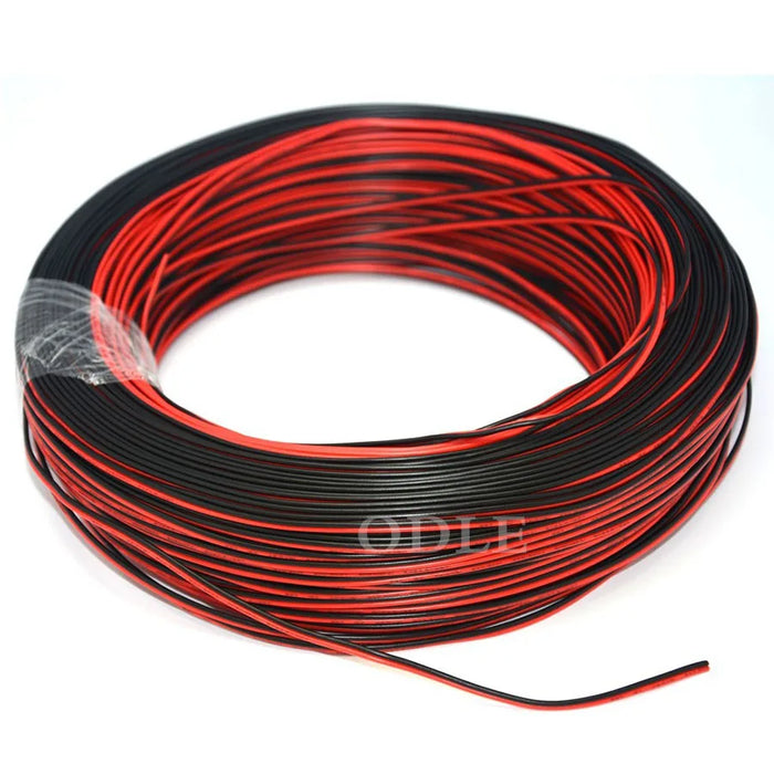 Cavo elettrico da 20 metri in rame stagnato 2 pin AWG 22 prolunga in PVC isolato Cavo per striscia LED Cavo rosso nero Cavo di prolunga elettrico