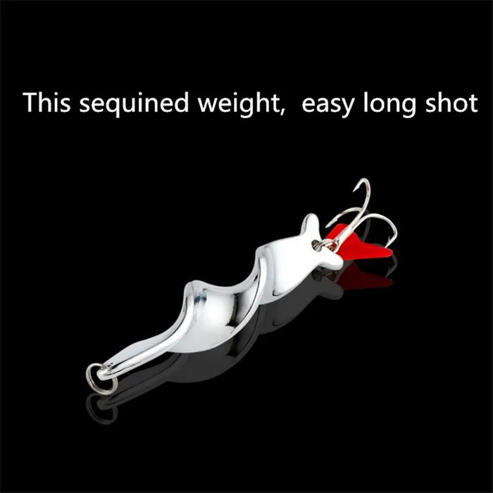 1 pz 10g 14g 21g 28g rotante metallo Spinner cucchiaio richiamo di Pesca esche rigide per trota luccio Pesca Peche Treble Hook Tackle