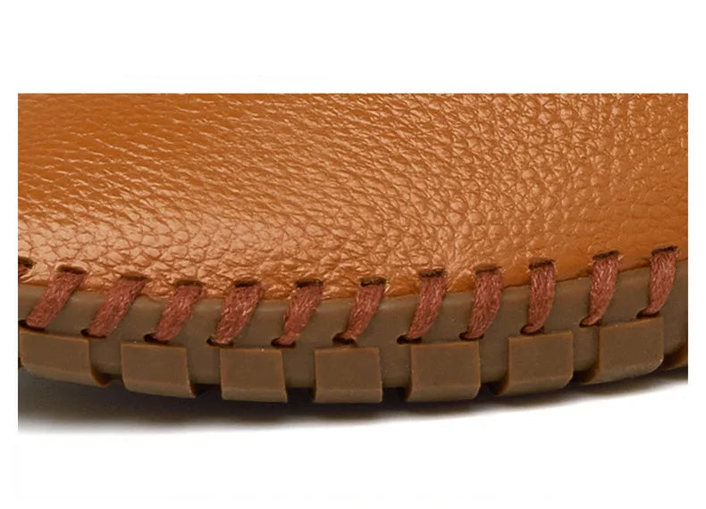 MIXIDELAI Mocassini da uomo in vera pelle di mucca Mocassini fatti a mano in morbida pelle blu Slip On Scarpe da barca da uomo PLUS TAGLIA 38 ~ 47