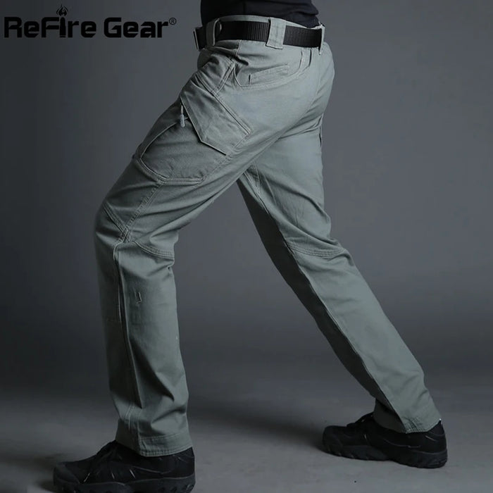 Pantaloni Cargo tattici IX9 City uomo combattimento SWAT pantaloni militari militari cotone molte tasche pantaloni Casual uomo flessibile elasticizzato XXXL