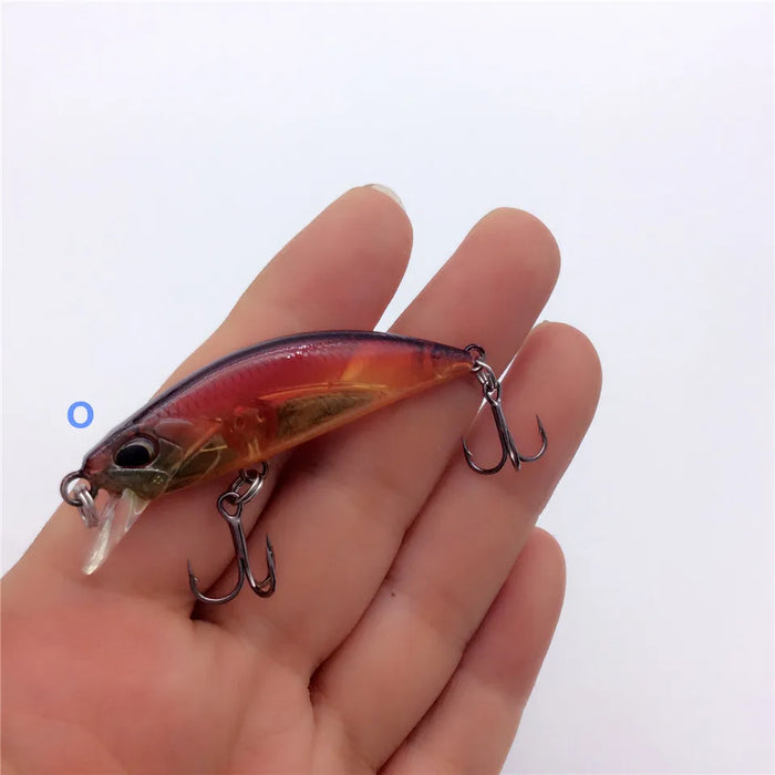 Tsurinoya 4PC 50mm 5g Affondamento Minnow Esca Artificiale per la Pesca Alla Trota Spigola Wobbler Laser Duro Lungo Cast Richiamo di Pesca DW63