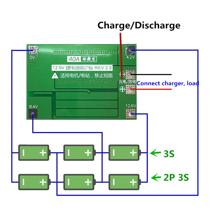 1S/2S/3S/4S/5S Li-Ion 18650 Caricabatteria al litio Modulo cella Lipo PCB BMS Scheda di protezione per motore di perforazione con bilanciamento