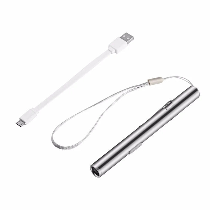 Torcia a LED mini torcia ricaricabile USB con penna medica professionale portatile a risparmio energetico con clip in acciaio inossidabile