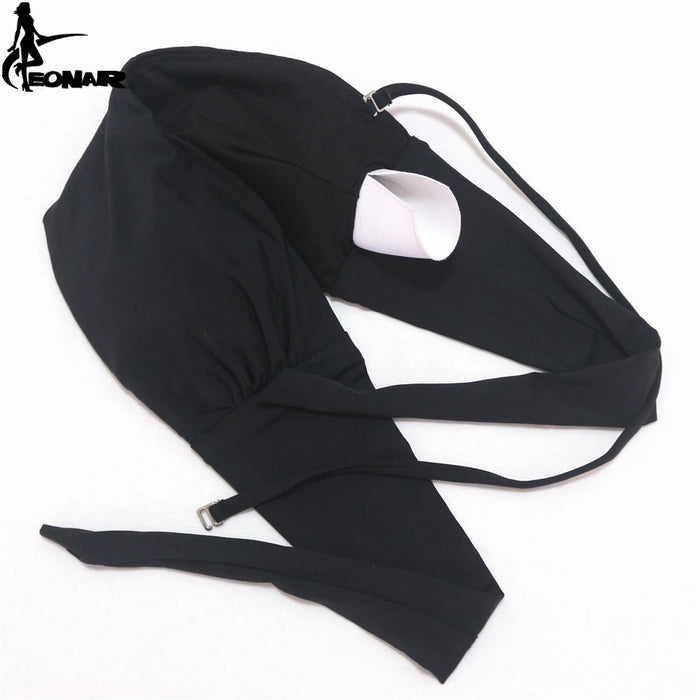 EONAR Bikini 2022 costume da bagno donna solido Bikini taglio brasiliano Set Bikini Push Up costumi da bagno Femme costumi da bagno Sport abbigliamento da spiaggia