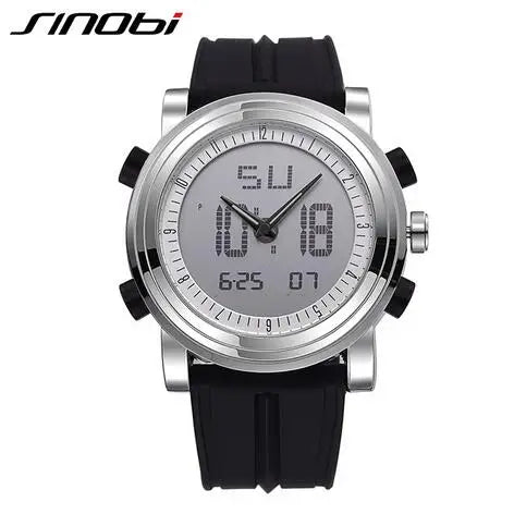 SINOBI orologi sportivi da uomo doppio Display analogico digitale LED orologi da polso al quarzo elettronici da uomo orologio impermeabile multifunzionale