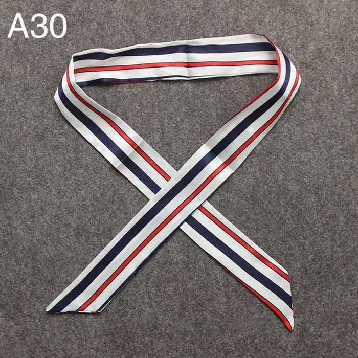 Nuova seta piccola donna moda sciarpa borse per capelli maniglia decorazione cravatta multifunzione nastro a mano sciarpa 4 * 100 cm M30