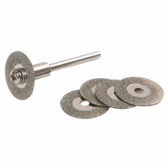 Punta da trapano per lame diamantate smerigliate da 5mm 22mm + 1 mandrino per Set Dremel