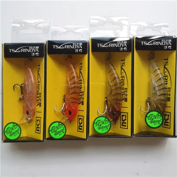 Tsurinoya 4PC 50mm 5g Affondamento Minnow Esca Artificiale per la Pesca Alla Trota Spigola Wobbler Laser Duro Lungo Cast Richiamo di Pesca DW63