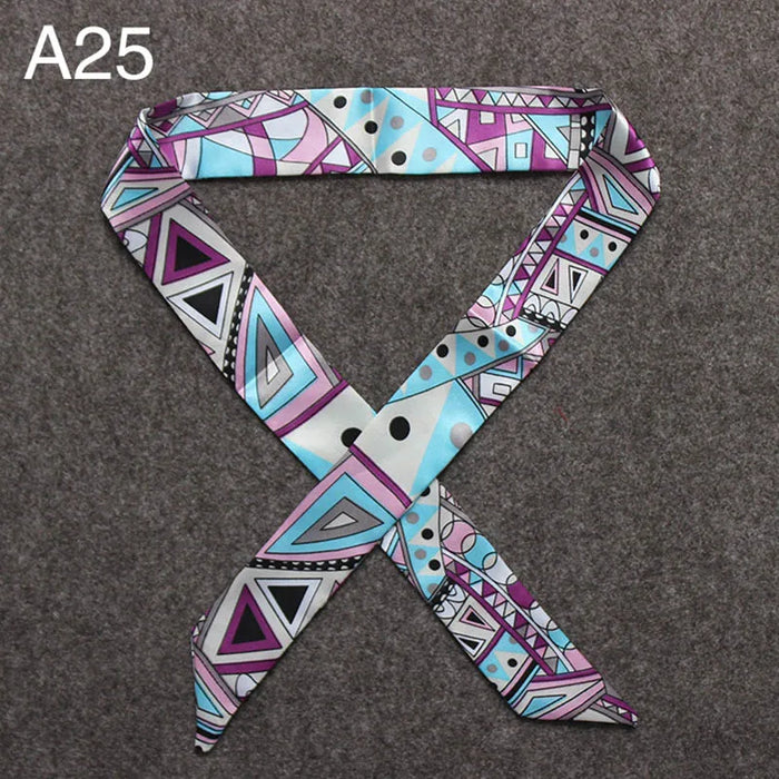 Nuova seta piccola donna moda sciarpa borse per capelli maniglia decorazione cravatta multifunzione nastro a mano sciarpa 4 * 100 cm M30