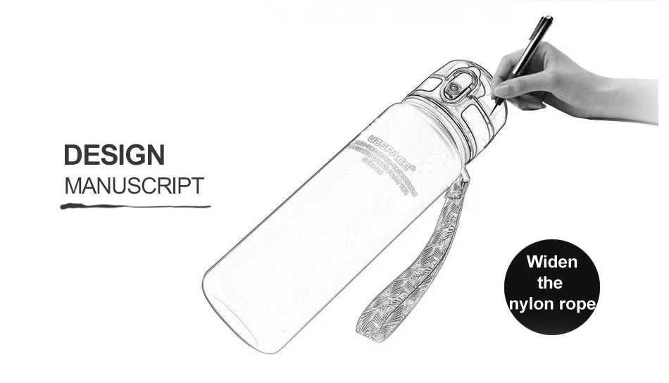 UZSPACE Borse acqua calda 500/1000ML Proteine Shaker Diretta Drink Outdoor Sport Tour Portatile A Perfetta Tenuta di Plastica Tritan La Mia Bottiglia BPA Libero