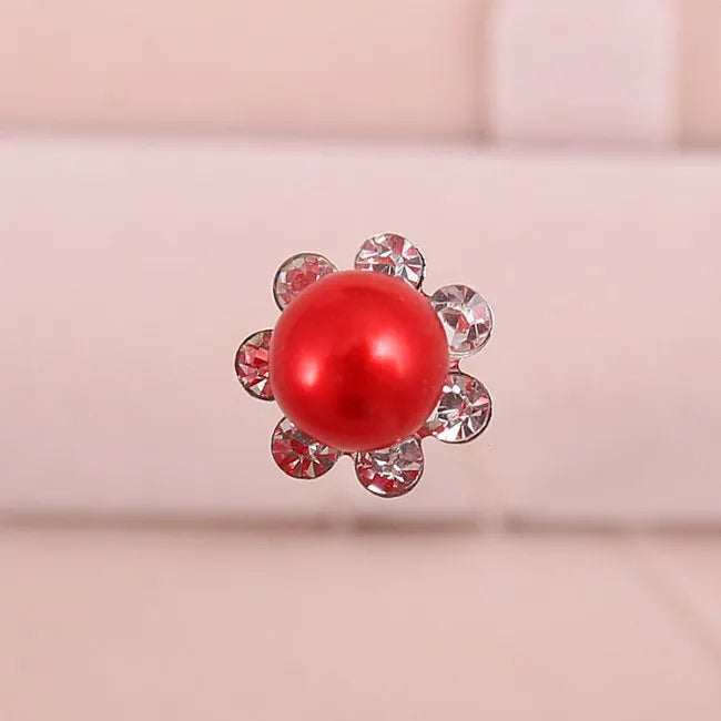 10 Pz/lotto copricapo Da Sposa u-a forma di perno di perla tempestato di diamanti zircone del fiore femminile dei capelli piastra forcella capelli accessori per capelli tornante