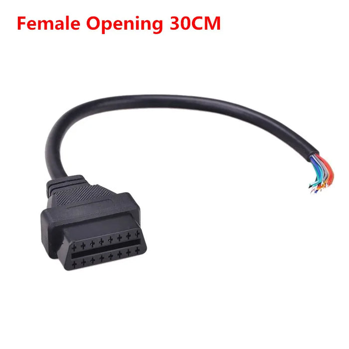 OBD2 16Pin Maschio Connettore Per ELM327 Adattatore di Estensione Cavo OBD OBDII EOBD ODB2 16 Pin OBD 2 Adattatore di Apertura Cavo Femmina