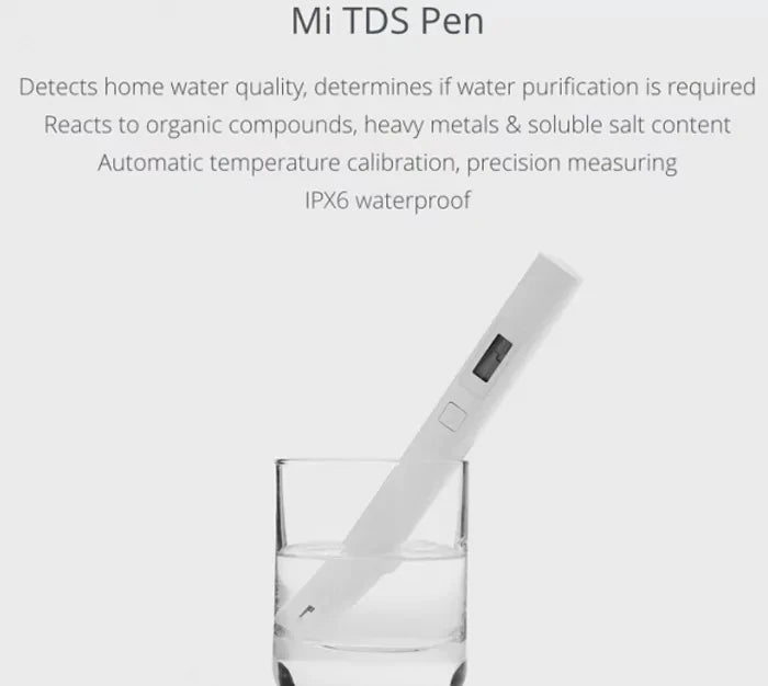 Originale Xiaomi MiJia Mi TDS Tester del contatore Rilevamento portatile Test di qualità della purezza dell'acqua TDS-3 Tester Casa 1 pz 2 pz opzione