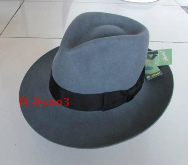 Cappello Fedora in lana Cappelli Fedora in feltro unisex Cappelli Trilby moda per adulti Copricapo popolare Cappelli Fedora Trilby in lana Cappellino da uomo B-8130