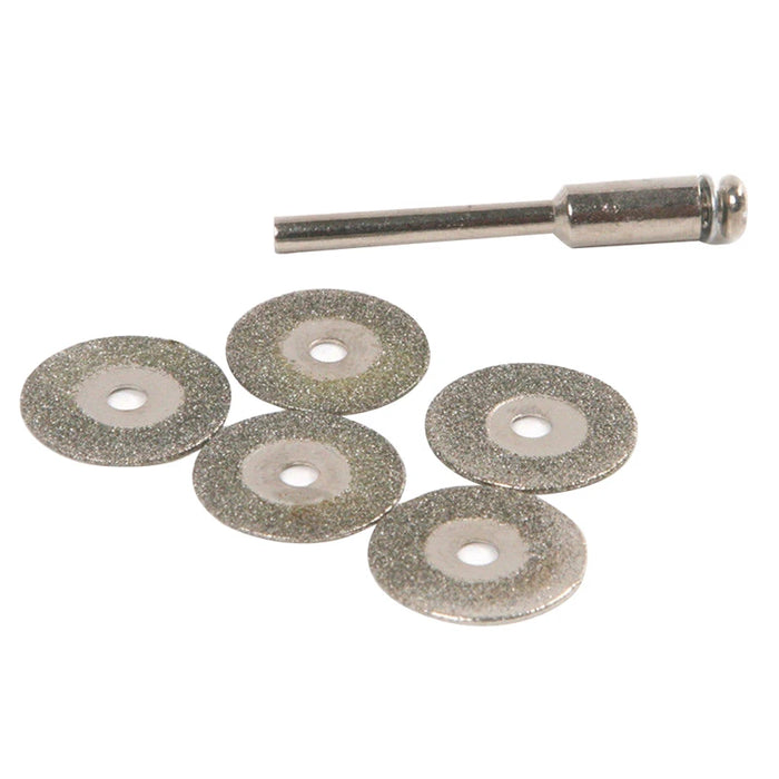 Punta da trapano per lame diamantate smerigliate da 5mm 22mm + 1 mandrino per Set Dremel