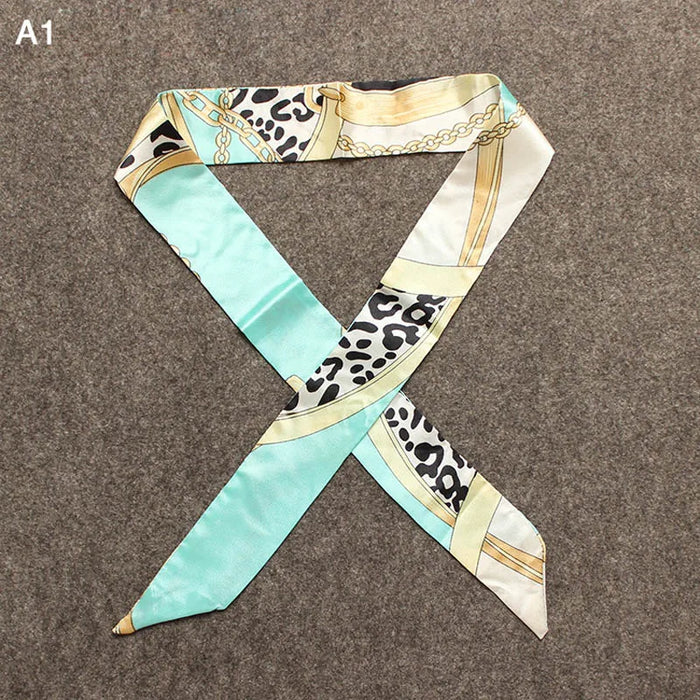 Nuova seta piccola donna moda sciarpa borse per capelli maniglia decorazione cravatta multifunzione nastro a mano sciarpa 4 * 100 cm M30