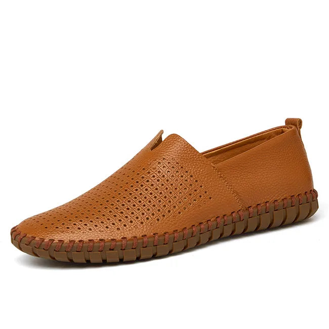 MIXIDELAI Mocassini da uomo in vera pelle di mucca Mocassini fatti a mano in morbida pelle blu Slip On Scarpe da barca da uomo PLUS TAGLIA 38 ~ 47