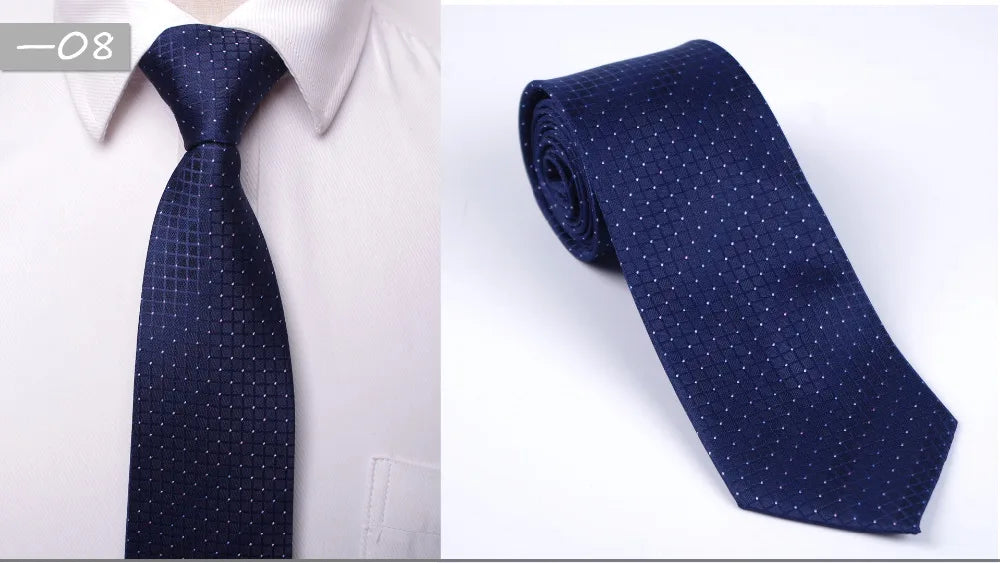 cravatta da sposa classica da uomo d'affari formale da 8 cm, cravatta a righe, accessori per abiti da camicia alla moda