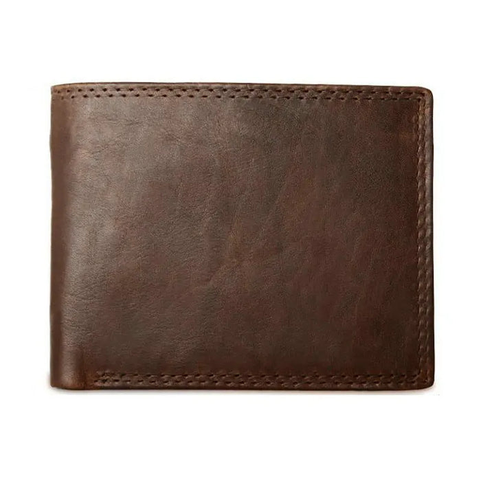 Portafogli da uomo in vera pelle di mucca con tasca portamonete portafoglio da uomo Vintage con blocco RFID portafoglio da uomo in vera pelle con porta carte