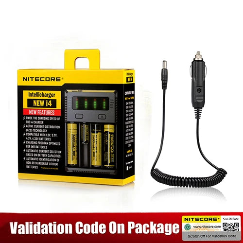 Nitecore D4 D2 Nuovo I4 I2 Digicharger LCD Circuito Intelligente Assicurazione Globale li-ion 18650 14500 16340 26650 Caricabatteria