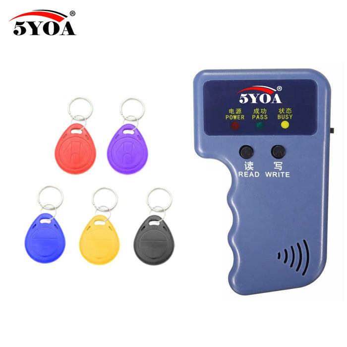 125KHz EM4100 RFID Copiatrice Scrittore Duplicatore Programmatore Lettore + T5577 EM4305 ID riscrivibile Portachiavi Tag Carta 5200 Palmare