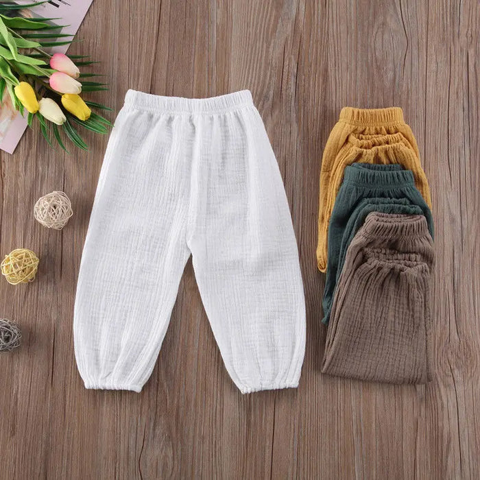 2017 Brand New Toddler Infant Child Baby Girls Boy Pants pantaloni in cotone rugoso Vintage Bloomers pantaloni Legging pantaloni solidi 6M-4T