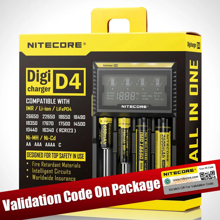 Nitecore D4 D2 Nuovo I4 I2 Digicharger LCD Circuito Intelligente Assicurazione Globale li-ion 18650 14500 16340 26650 Caricabatteria