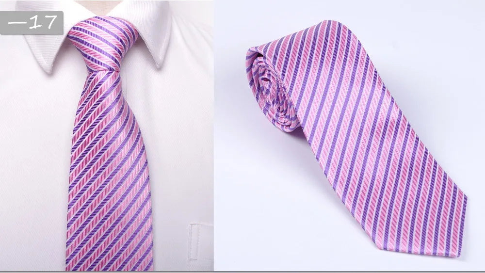 cravatta da sposa classica da uomo d'affari formale da 8 cm, cravatta a righe, accessori per abiti da camicia alla moda