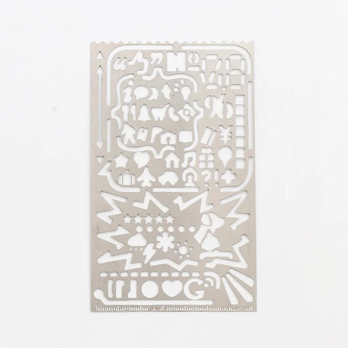 Righello cavo multifunzionale in acciaio inossidabile gatto Figura geometrica disegno stencil modelli righello in metallo Modello di diario strumento fai da te