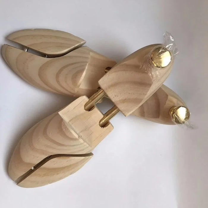 Albero di scarpe da uomo regolabile in legno di pino della nuova zelanda a molla in legno massello di alta qualità a doppio tubo